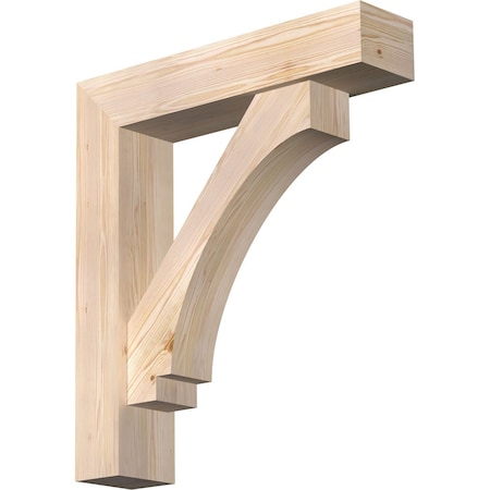 Ekena Millwork Imperial Block Smooth Bracket w/ Offset Brace, Douglas Fir, 7 1/2"W x 34"D x 38"H BKT0806X34X38IMP05SDF